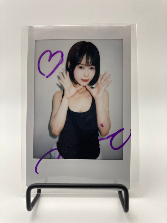 MINAMO Cheki Instax Polaroid Photo Autographed Signed Authentic Japan