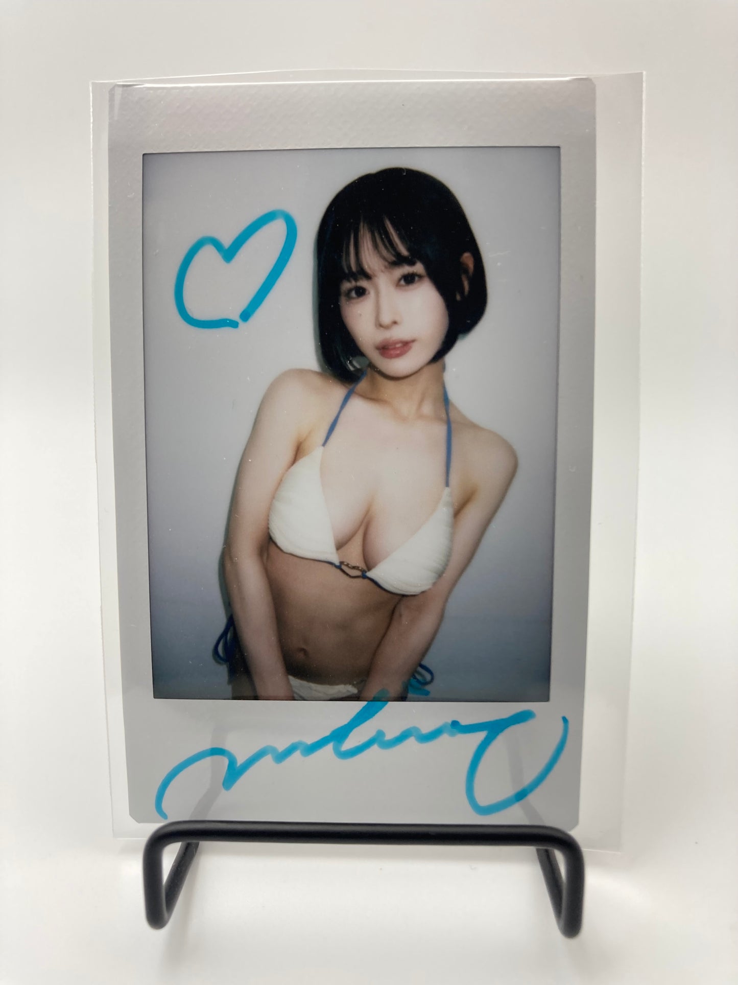 MINAMO Cheki Instax Polaroid Photo Autographed Signed Authentic Japan